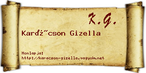 Karácson Gizella névjegykártya